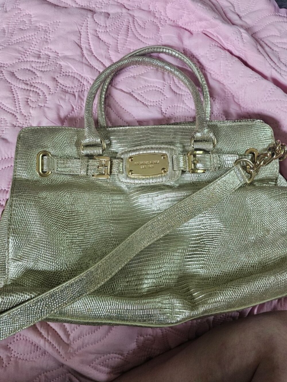 Michael Kors Gold canvas bag